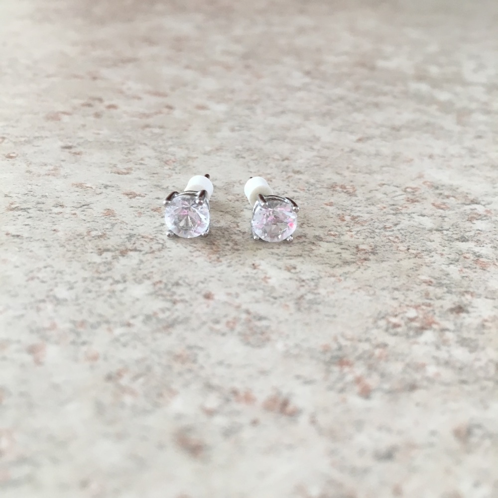 Beautiful White Gold Cubic Zirconia Stud Earrings